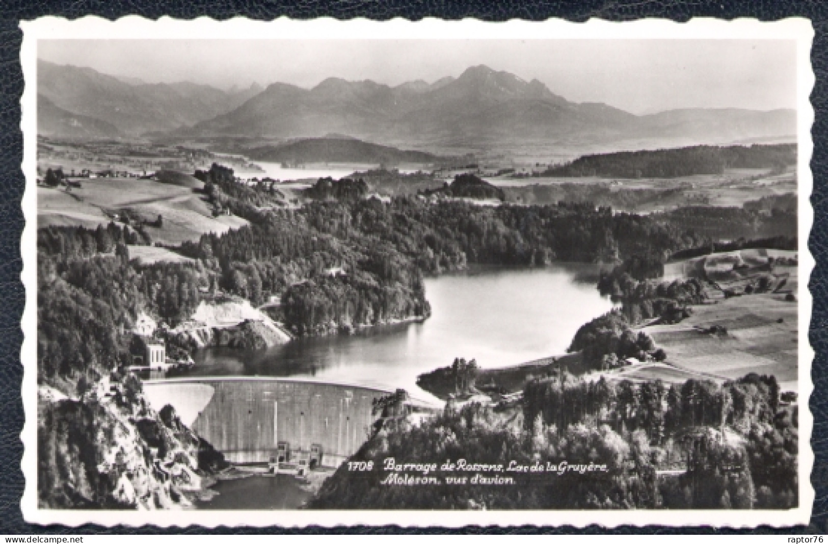 CPSM Neuve Suisse Barrage De ROSSENS Lac De La Gruyère Moleson Vus D'avion - Rossens