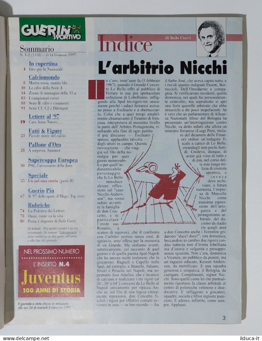 I115094 Guerin Sportivo A. LXXXIV N. 1/2 1997 - Ravanelli - Maldini - Inter - Deportes