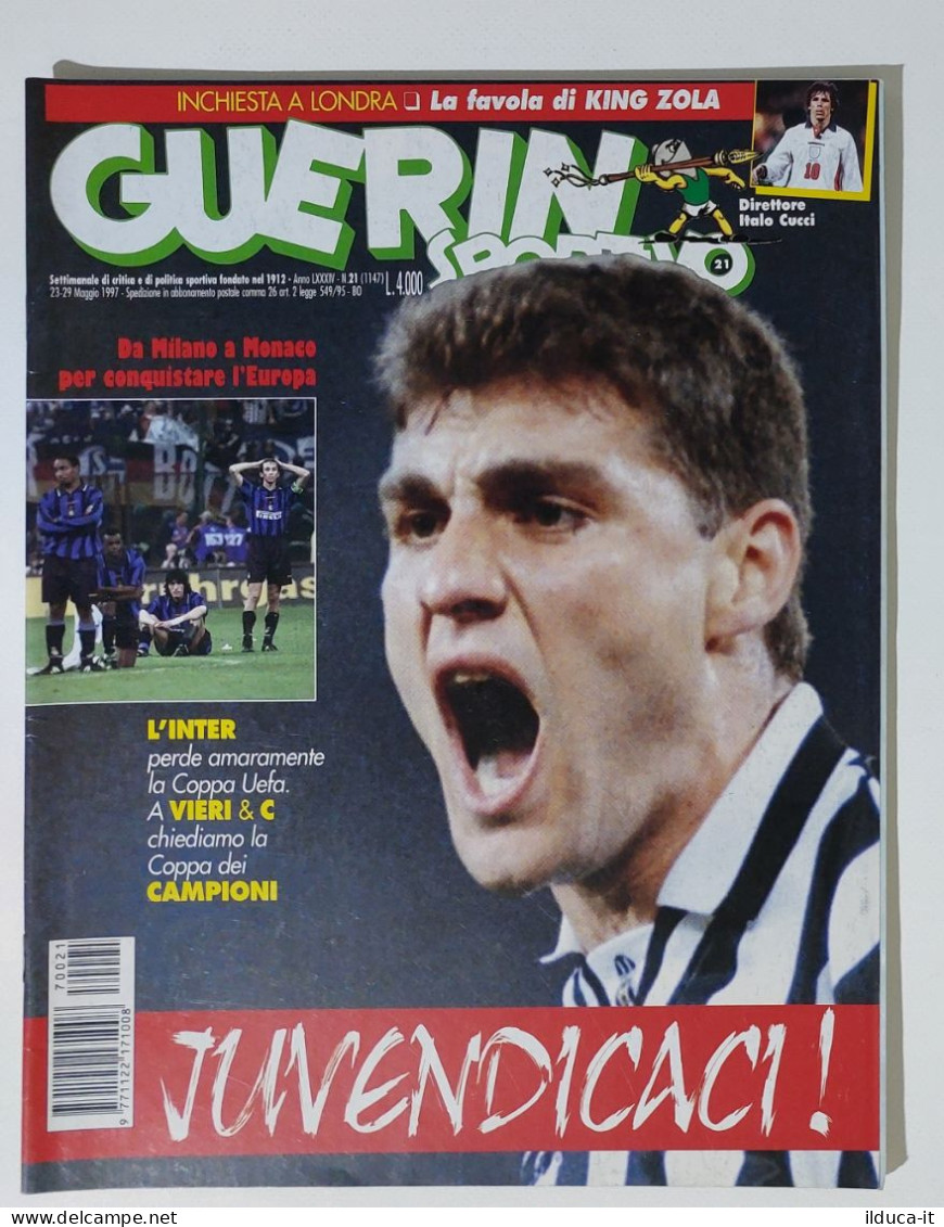 I115113 Guerin Sportivo A. LXXXIV N. 21 1997 - Inter Perde UEFA - Juve Champions - Sports