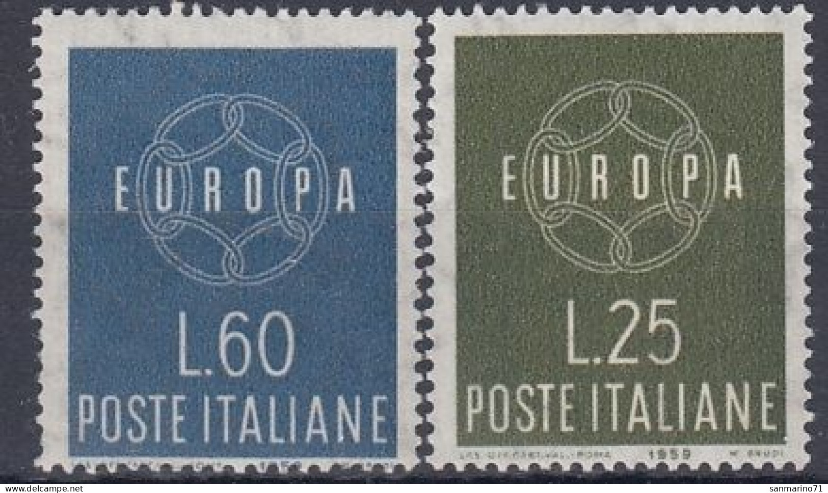 ITALY 1055-1056,unused - 1959