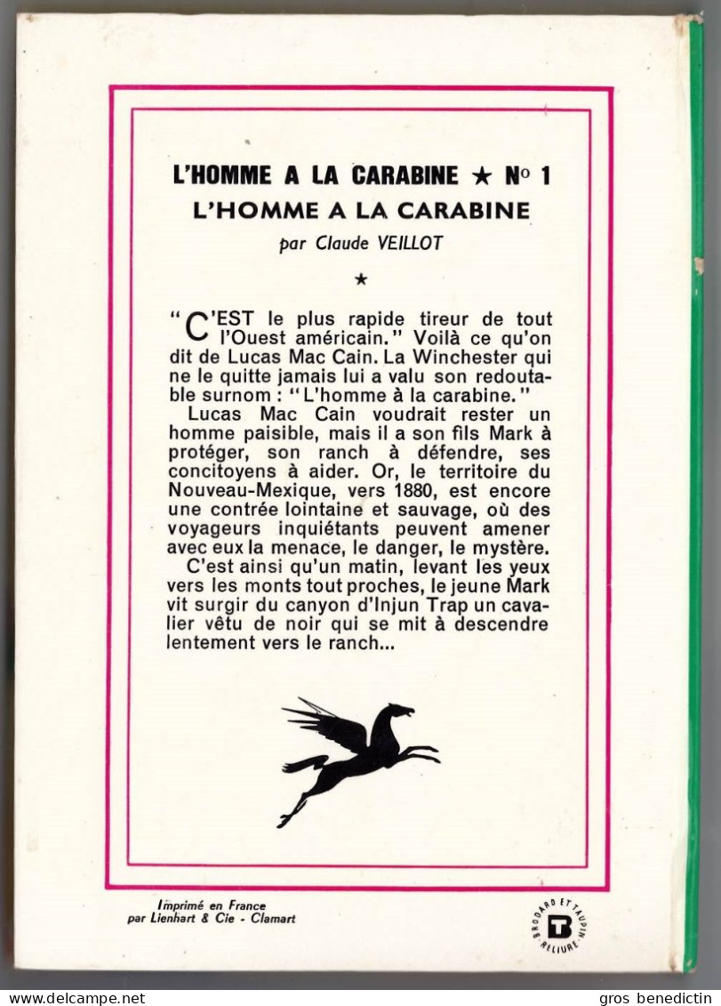 Hachette - Bibliothèque Verte N°299 - Claude Veillot - "L'homme à La Carabine" - 1966 - Bibliothèque Verte