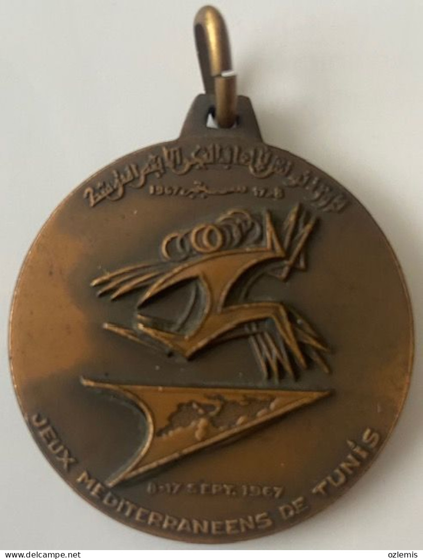 TUNISIA ,JEUX MEDITERRANEENS DE TUNIS 1967 ,ORGINAL MEDAL - Sonstige & Ohne Zuordnung