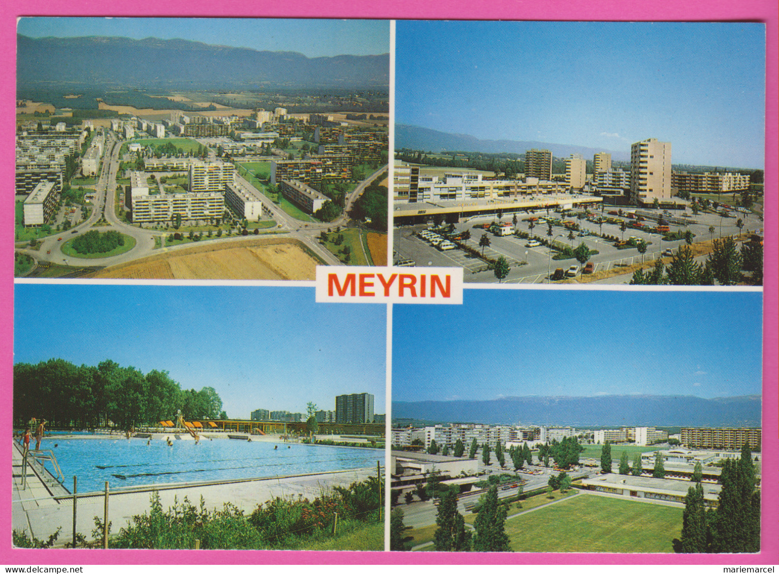 SUISSE - MEYRIN - VUE GÉNÉRALE/QUARTIER DES CHAMPS FRÉCHETS/CENTRE SPORTIF DU BOIS CARRÉ LA PISCINE/LE CENTRE .... - Meyrin