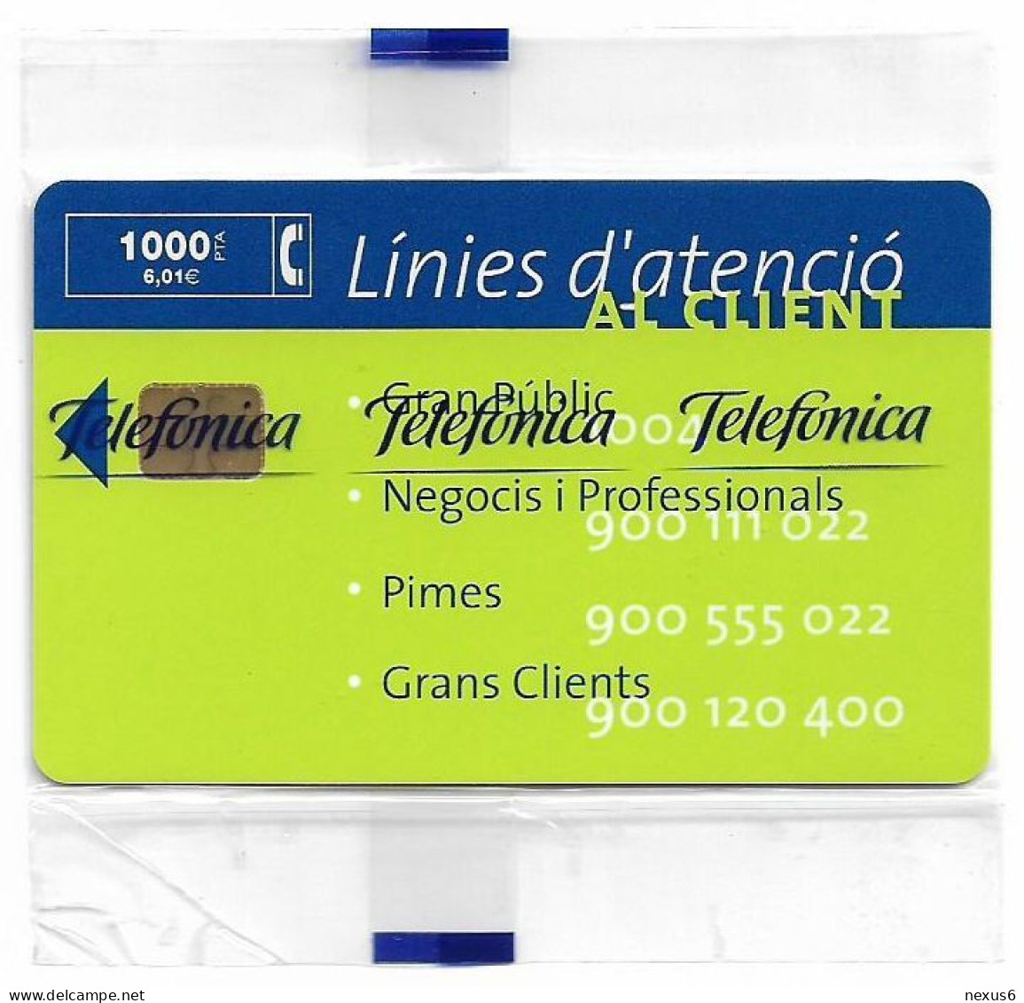 Spain - Telefónica - Linea D'atencio - P-399 - 08.1999, 1.000PTA, 2.500ex, NSB - Private Issues