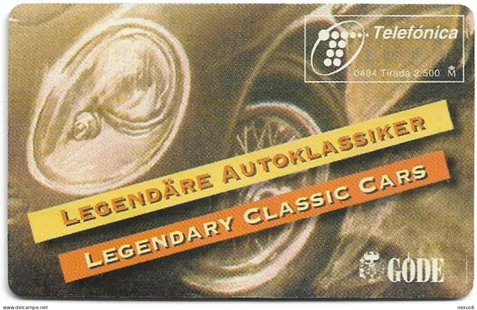 Spain - Telefónica - Cars (Classics) - Karman Ghia - P-071 - 04.1994, 100PTA, 2.500ex, Mint - Private Issues