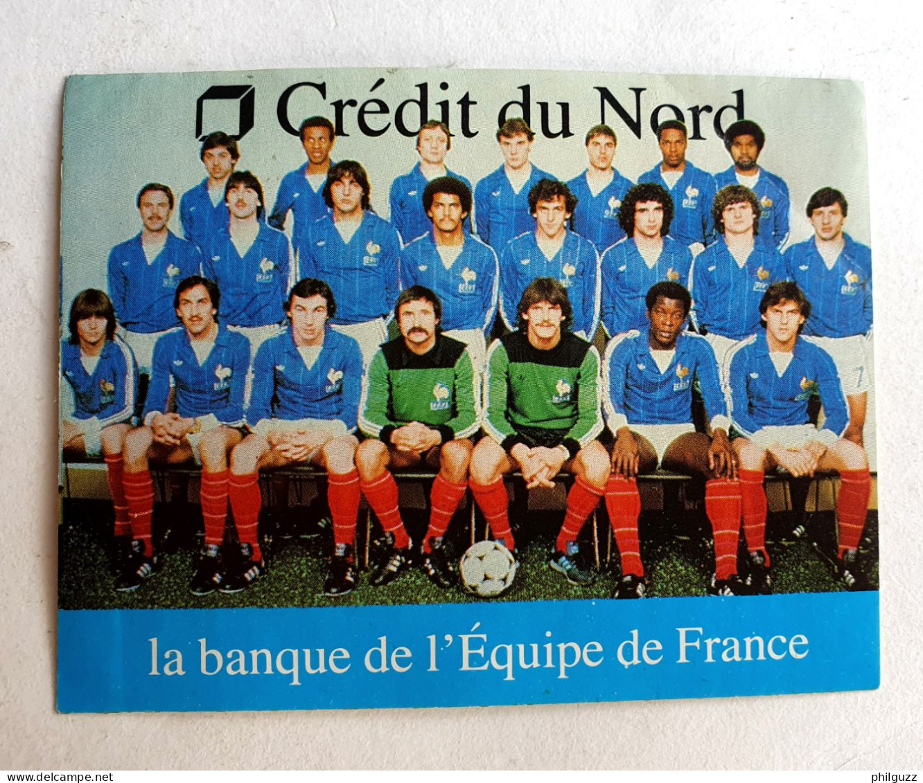 AUTOCOLLANT CREDIT DU NORD EQUIPE DE FRANCE 1980 - Zelfklevers