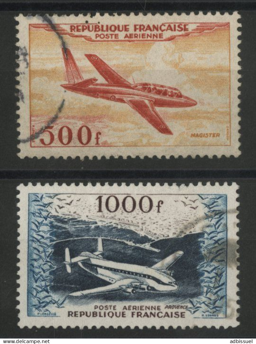 POSTE AERIENNE N° 32 + 33 Cote 36 € Oblitérés. Prototypes. Vendu à 10 % De La Cote. - 1927-1959 Oblitérés