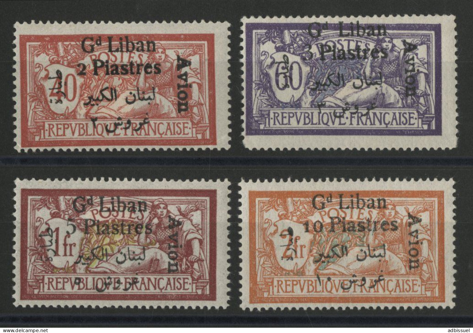 GRAND LIBAN POSTE AERIENNE N° 5 à 8 Cote 68 € Neufs * (MH). - Unused Stamps