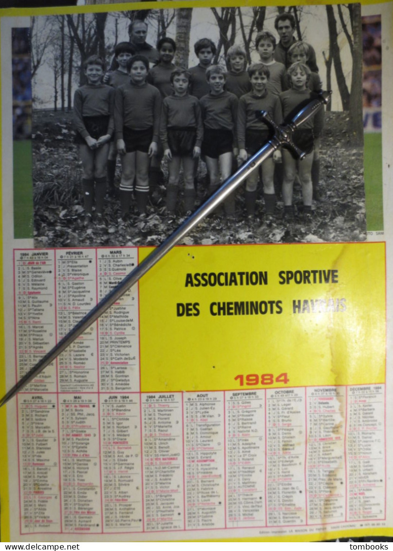 Le Havre - Association Sportive Des Cheminots Havrais - Calendrier Des Matchs - 1984 - - Groot Formaat: 1981-90