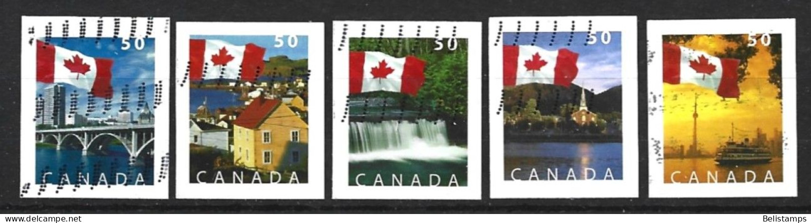 Canada 2004. Scott #2076-80 (U) Flag And Tourism Areas  *Complete Set* - Oblitérés