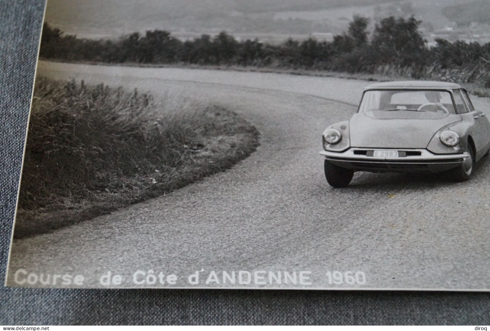 RARE Grande Photo Ancienne, Course De Côte Andenne 1960,originale, 23 Cm. Sur 17 Cm.voiture De Course. - Automobile