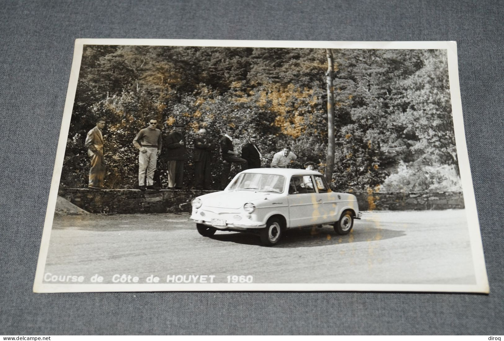 RARE Grande Photo Ancienne, Course De Côte Houyet 1960,originale, 24 Cm. Sur 18 Cm.voiture De Course. - Auto's