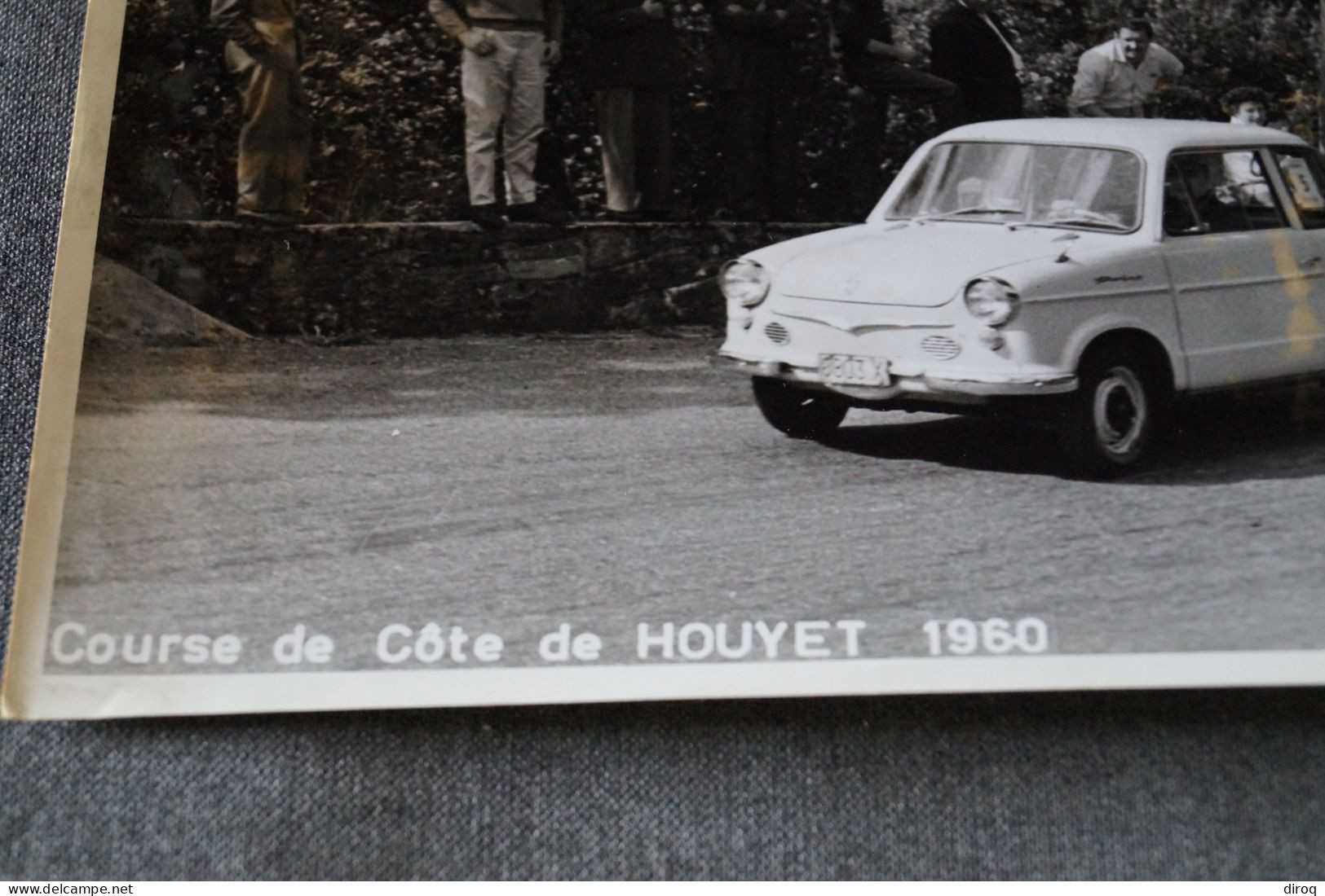 RARE Grande Photo Ancienne, Course De Côte Houyet 1960,originale, 24 Cm. Sur 18 Cm.voiture De Course. - Auto's