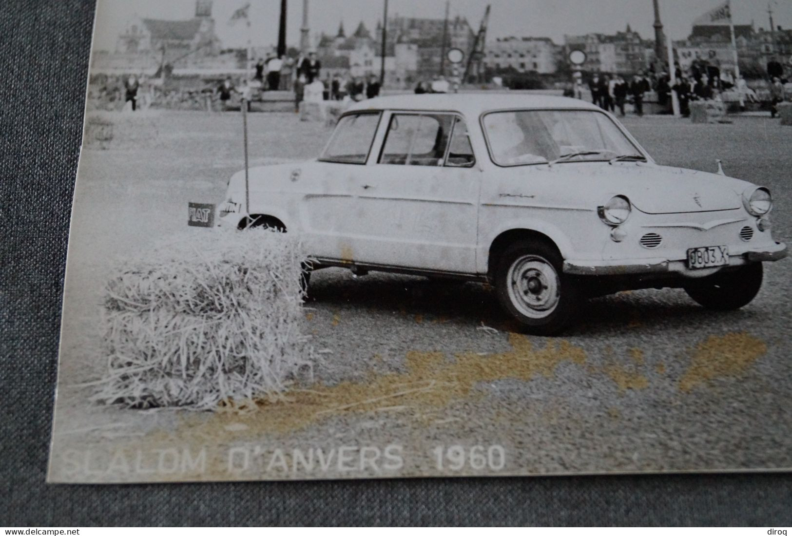 RARE Grande Photo Ancienne, Slalom D'Anvers 1960,originale, 23 Cm. Sur 16 Cm.voiture De Course. - Automobiles