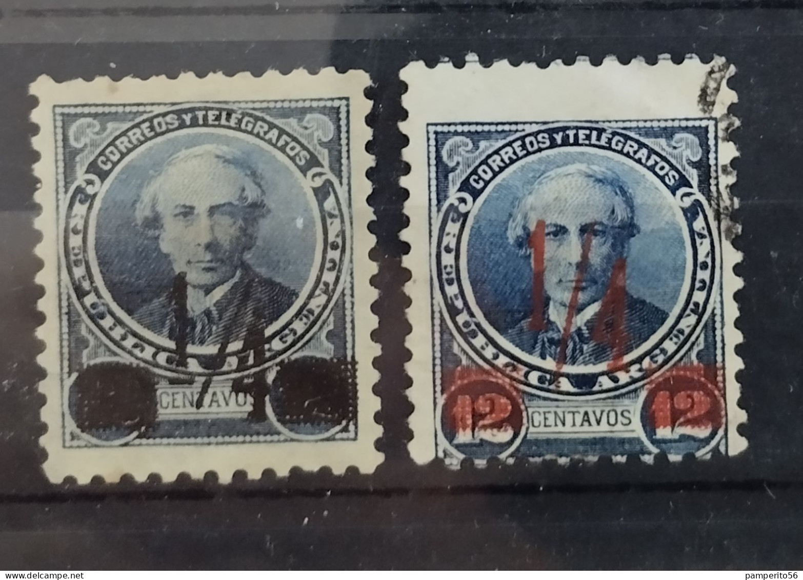 ARGENTINA - Lote 2302 Sellos Sobrecargados 1889/1891 - Próceres Nacionales, Personalidades -  Juan B. Alberdi - Usati