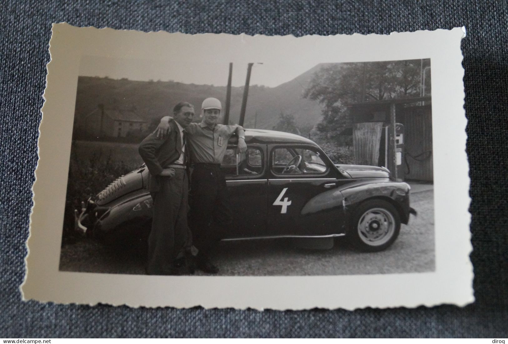 RARE, Photo Ancienne,voiture Ancienne,originale, 10 Cm. Sur 7 Cm.voiture De Course. - Auto's