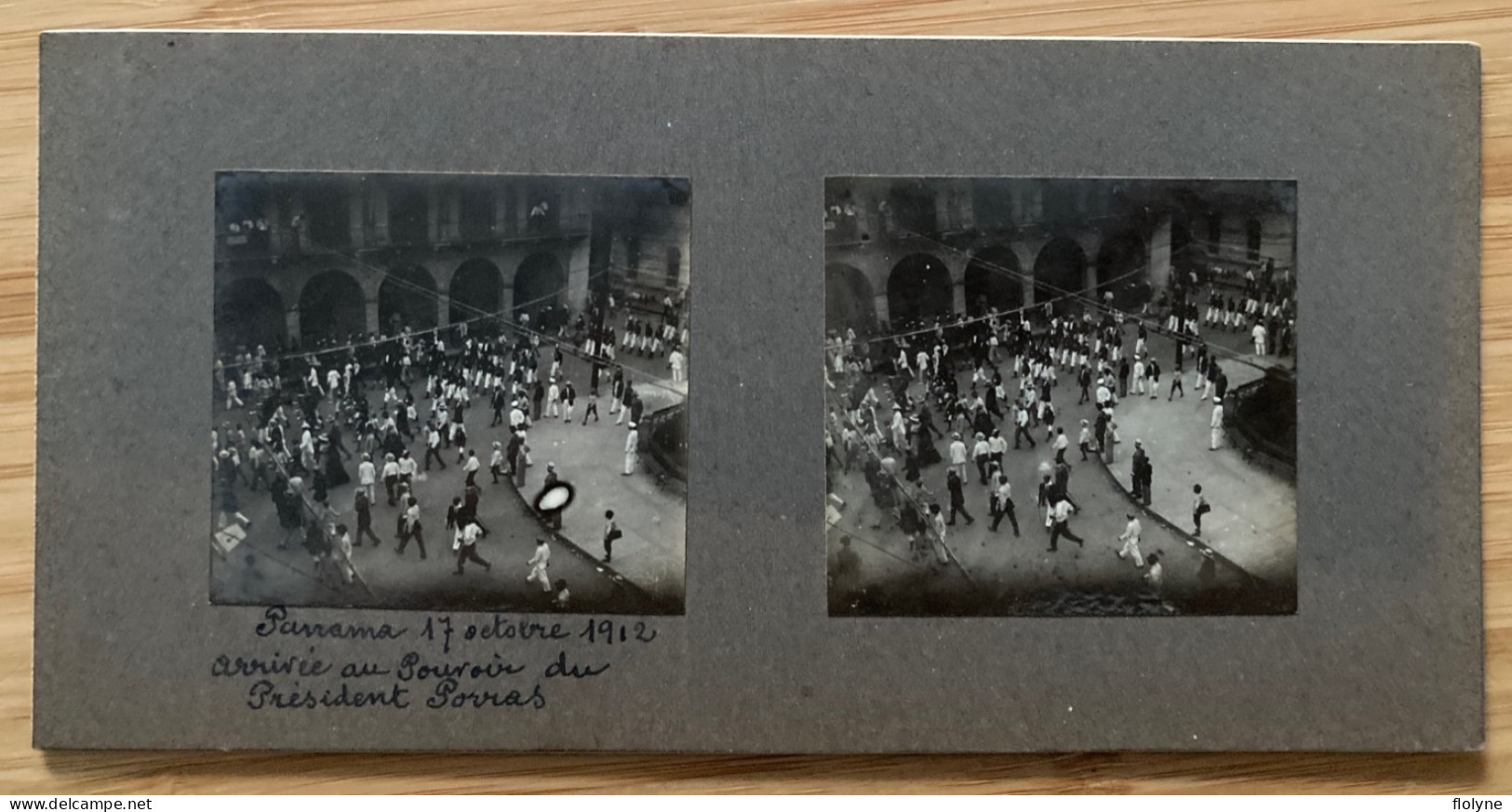 Panama - Photo Stéréo Ancienne - 17 Octobre 1912 - Arrivée Au Pouvoir Du Président PORRAS - Fête Dans La Rue - Panamá