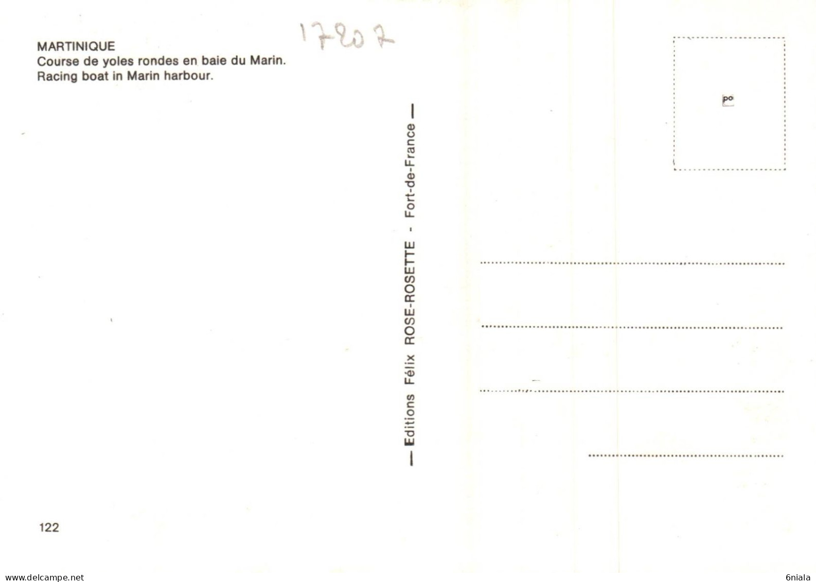 17207 COURSE DE YOLES RONDES EN BAIE DU MARIN     MARTINIQUE   (2 Scans) - Le Marin