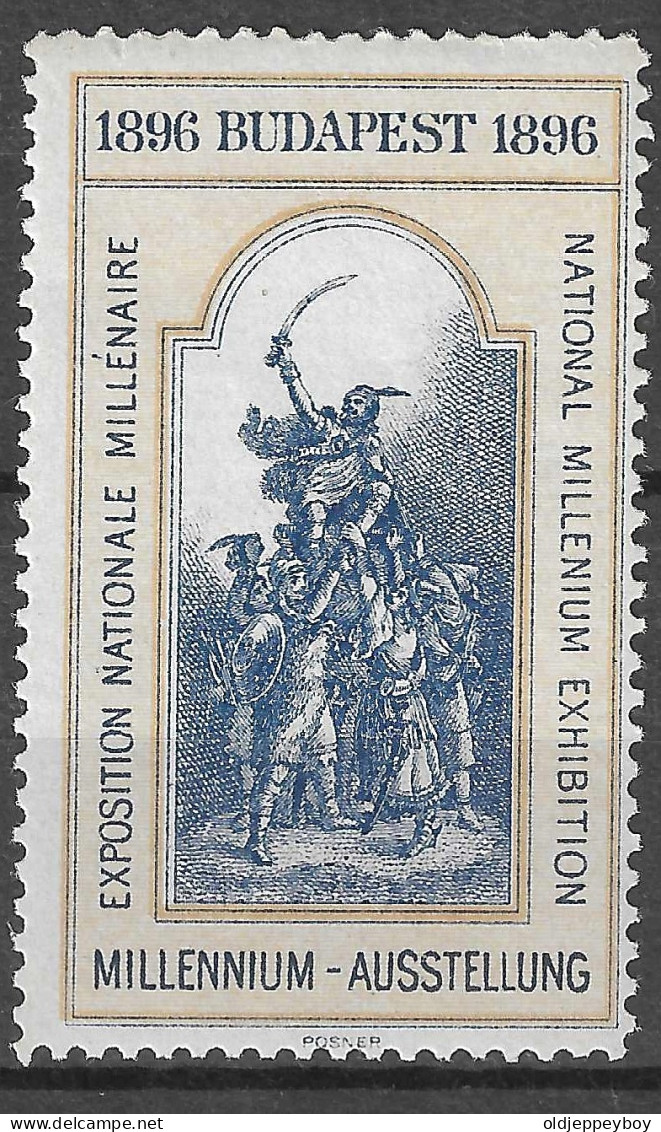 HONGRIE - BUDAPEST - EXPOSITION NATIONALE MILLENAIRE -1896 - VIGNETTE ANCIENNE - TIMBRE - PEU COURANT - TRES BON ETAT - Variedades Y Curiosidades