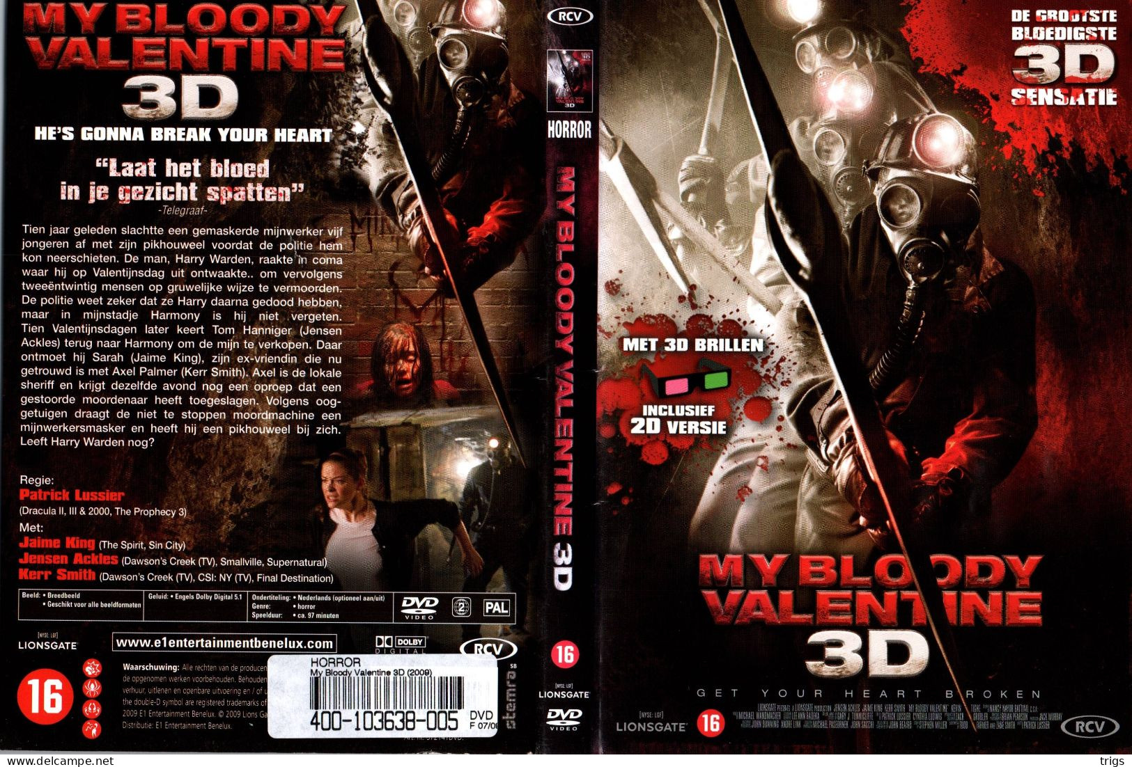 DVD - My Bloody Valentine 3D - Horreur