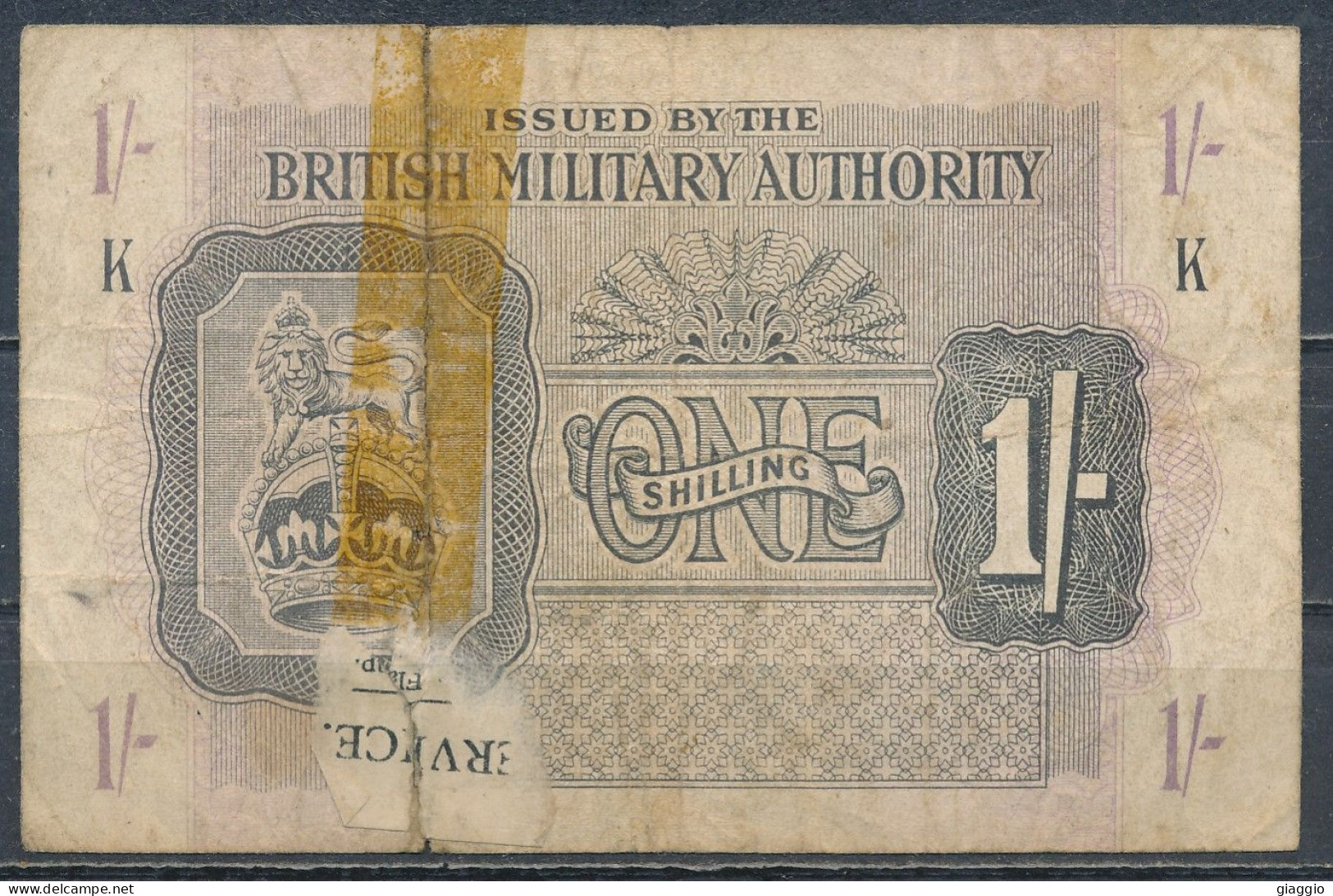 °°° UK 1 SHILLING BRITISH MILITARY AUTHORITY °°° - Autoridad Militar Británica