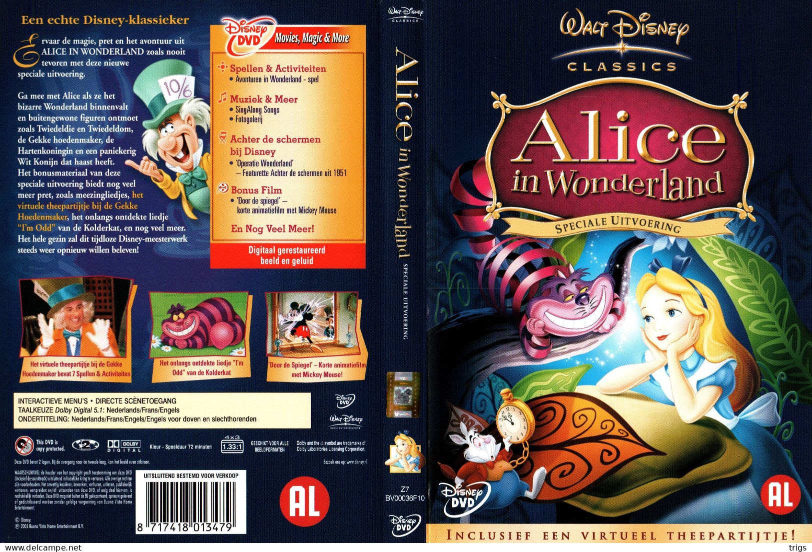 DVD - Alice In Wonderland - Dessin Animé