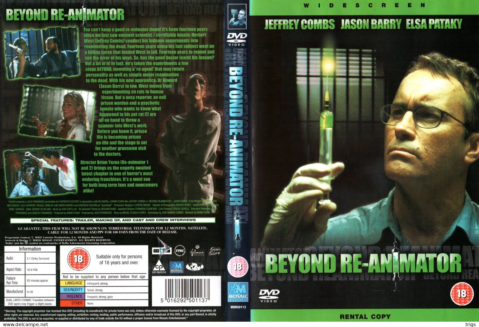 DVD - Beyond Re-Animator - Horror