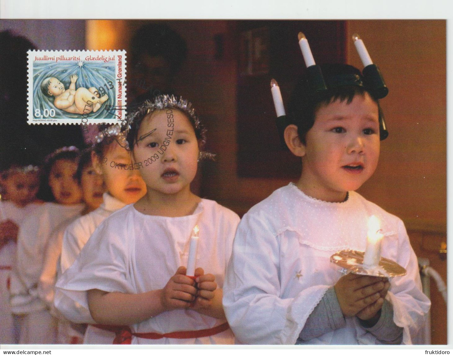 Greenland Maximum Card Mi 547-548 Christmas - The Holy Family - Christ Baby 2009 - Maximumkarten (MC)
