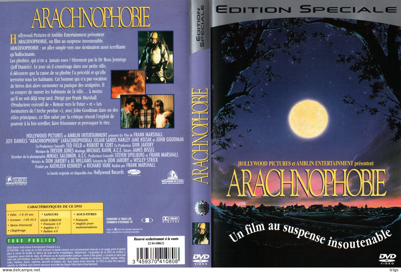 DVD - Arachnophobie - Horreur