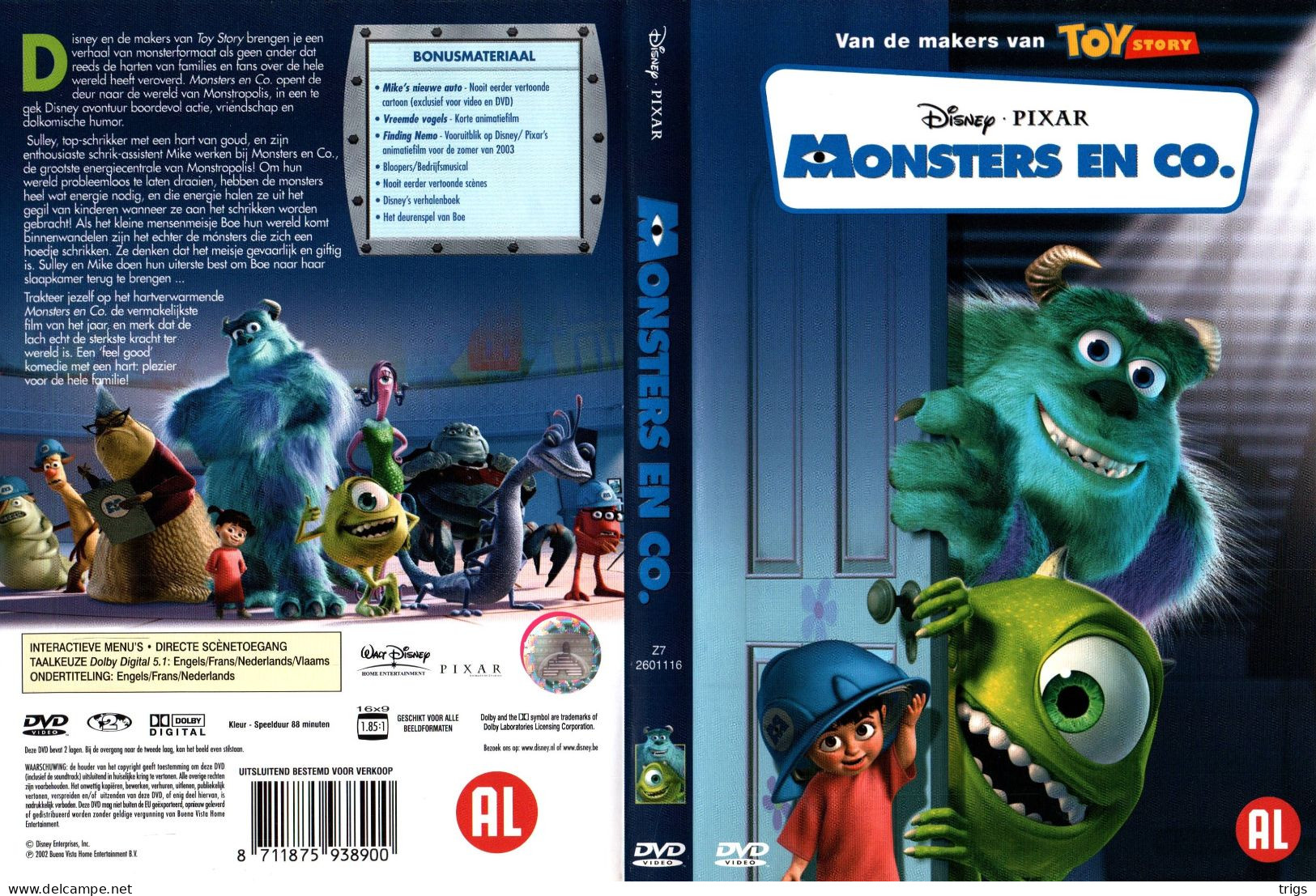 DVD - Monsters En Co. - Dibujos Animados