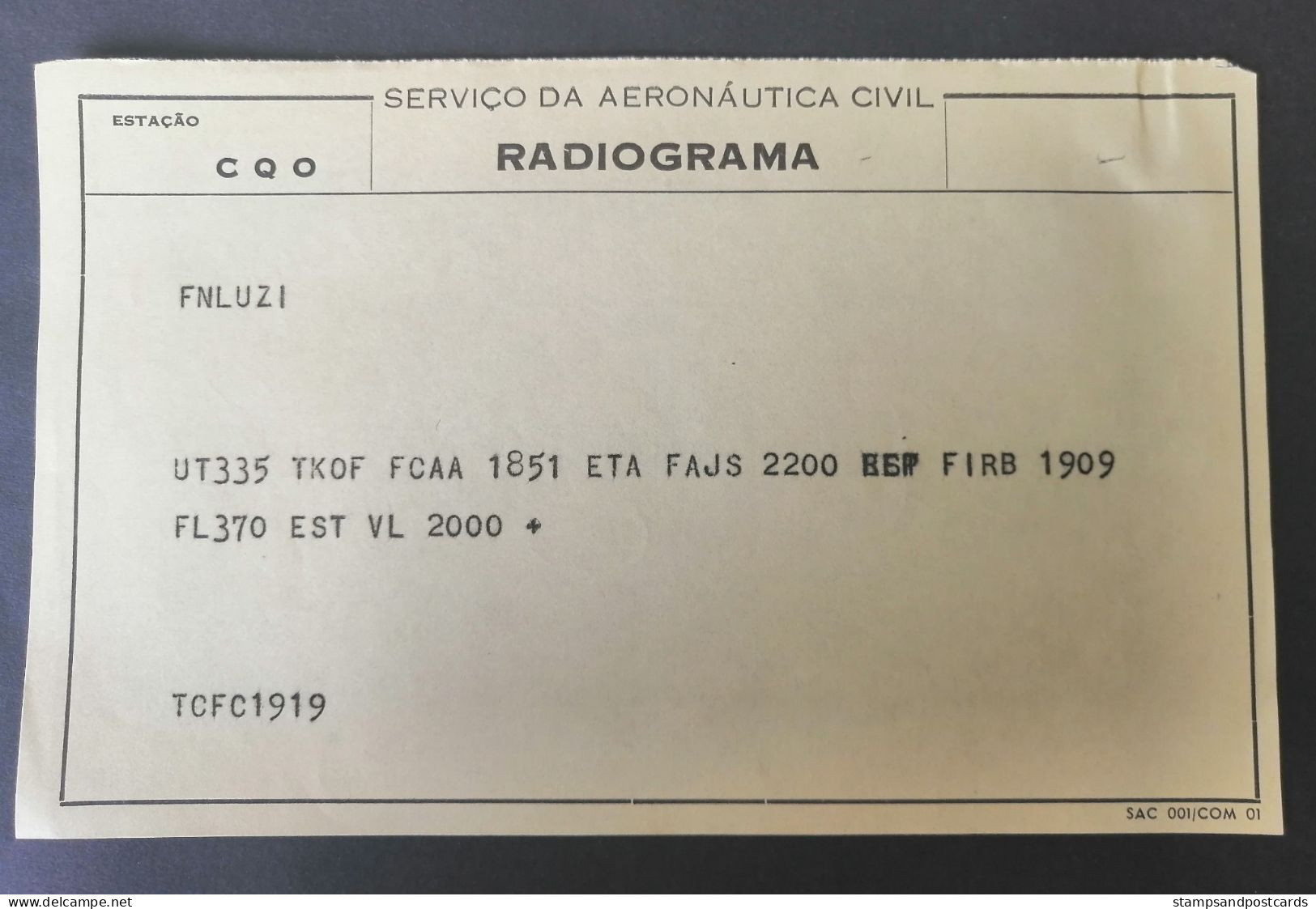 Portugal Radiograma C. 1970 Radiogramme Radiogram - Brieven En Documenten