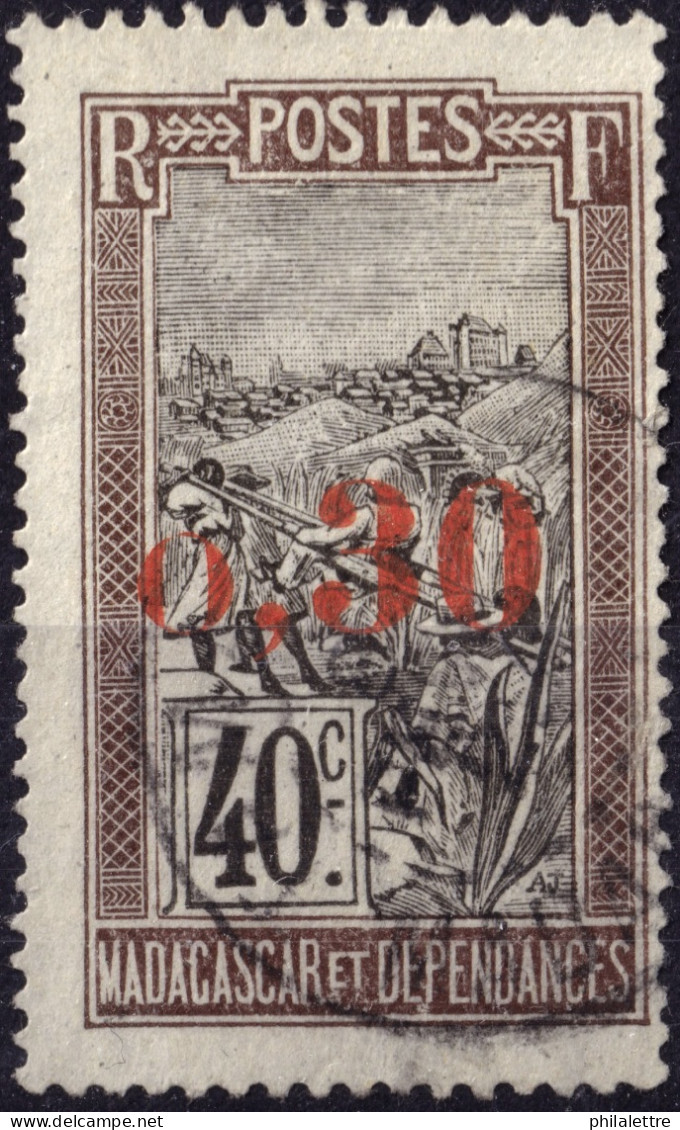 MADAGASCAR - 1921 - Yv.129 0,30c Sur 40c (Tirage 152,000) - Oblitéré TB - Used Stamps