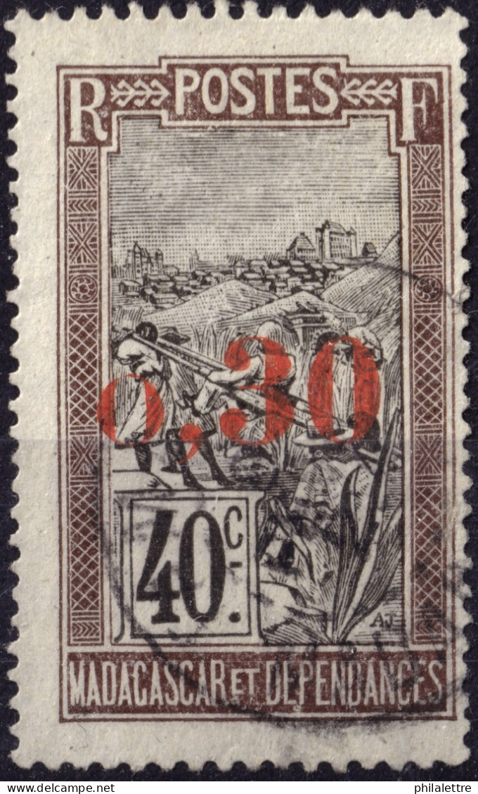 MADAGASCAR - 1921 - Yv.129 0,30c Sur 40c (Tirage 152,000) - Oblitéré TB - Usados