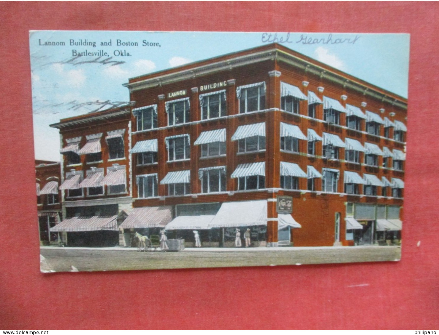 Lannom Building  & Boston Store  Coca Cola  Sign Bartlesville  Oklahoma     Ref 6103 - Bartlesville