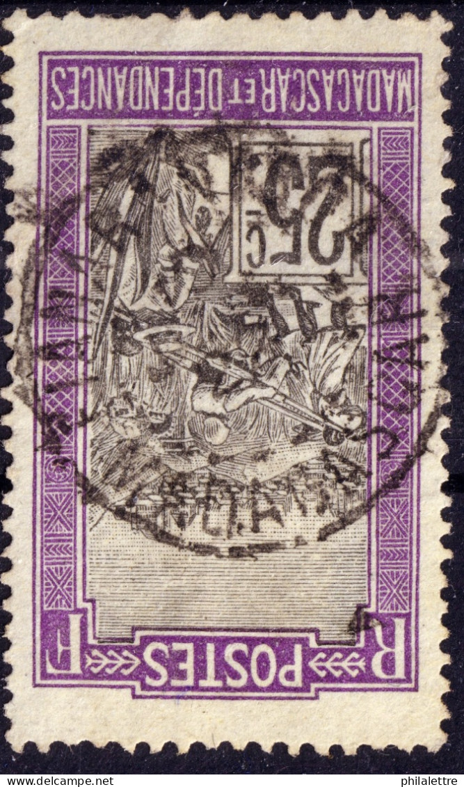 MADAGASCAR - 1922 - TàD "FIANARANTSOA / MADAGASCAR" Sur Yv.134 25c Violet Foncé & Noir - TB - Oblitérés