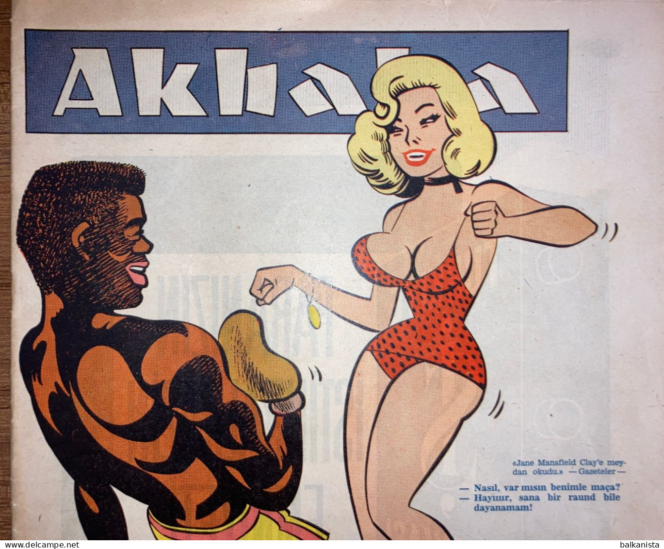 Muhammad Ali Clay Jayne Mansfield 1965 TURKISH COMIC MAGAZINE CARSAF - Comics & Mangas (other Languages)