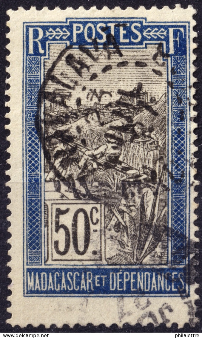 MADAGASCAR - 1927 - TàD "ANALALAVA / MADAGASCAR " Sur Yv.138 50c Bleu & Noir - TB - Gebruikt