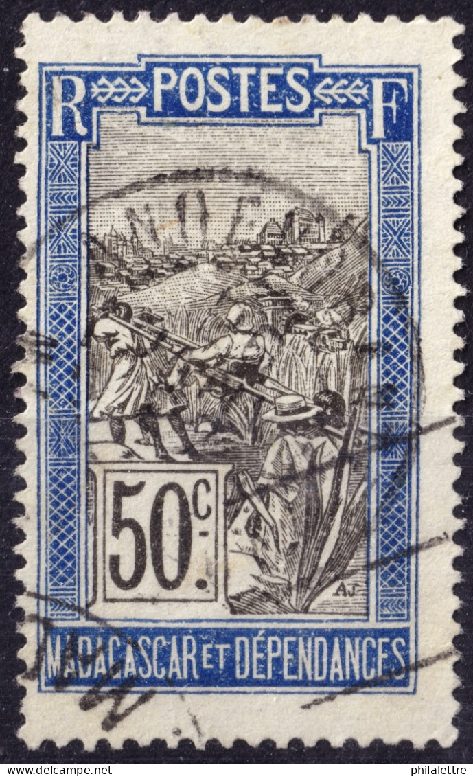 MADAGASCAR - 1927 - TàD "ANDEVORANTE / MADAGASCAR " Sur Yv.138 50c Bleu & Noir - TB - Oblitérés