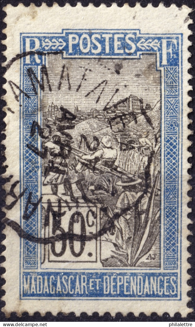 MADAGASCAR - 1927 - TàD Convoyeur "TAMATAVE À TANANARIVE " Sur Yv.138 50c Bleu & Noir - TB - Usados