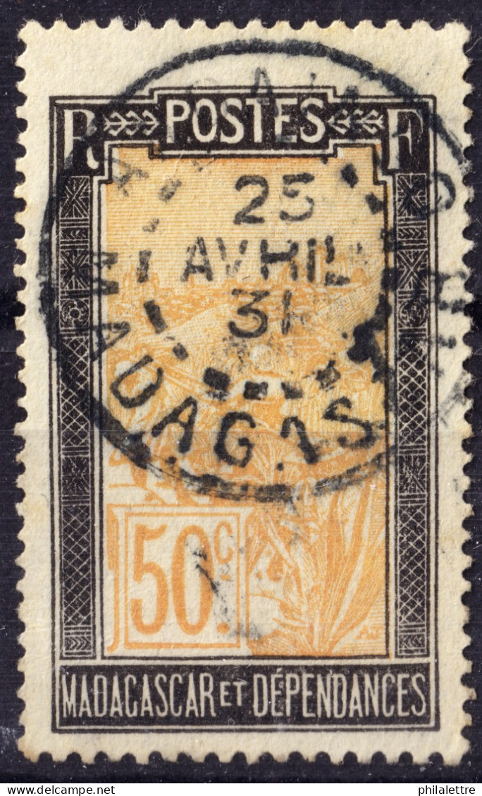 MADAGASCAR - 1931 - TàD "AMBALAVAO / MADAGASCAR" Sur Yv.139 50c Noir & Ocre - TB - Usados