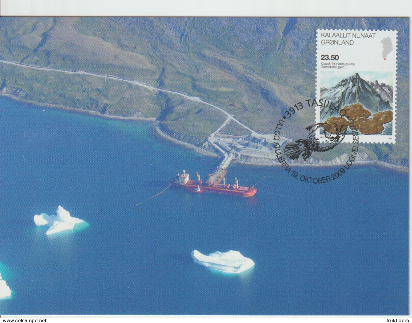 Greenland Maximum Card Mi 544 Science - Greenlandic Gold 2009 - Cartes-Maximum (CM)