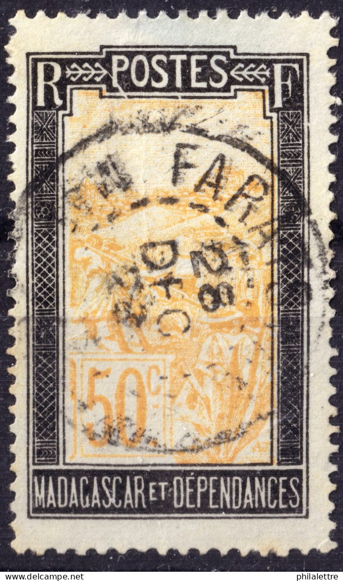 MADAGASCAR - 1929 - TàD "FARATSIHO / MADAGASCAR" Sur Yv.139 50c Noir & Ocre - TB - Usati