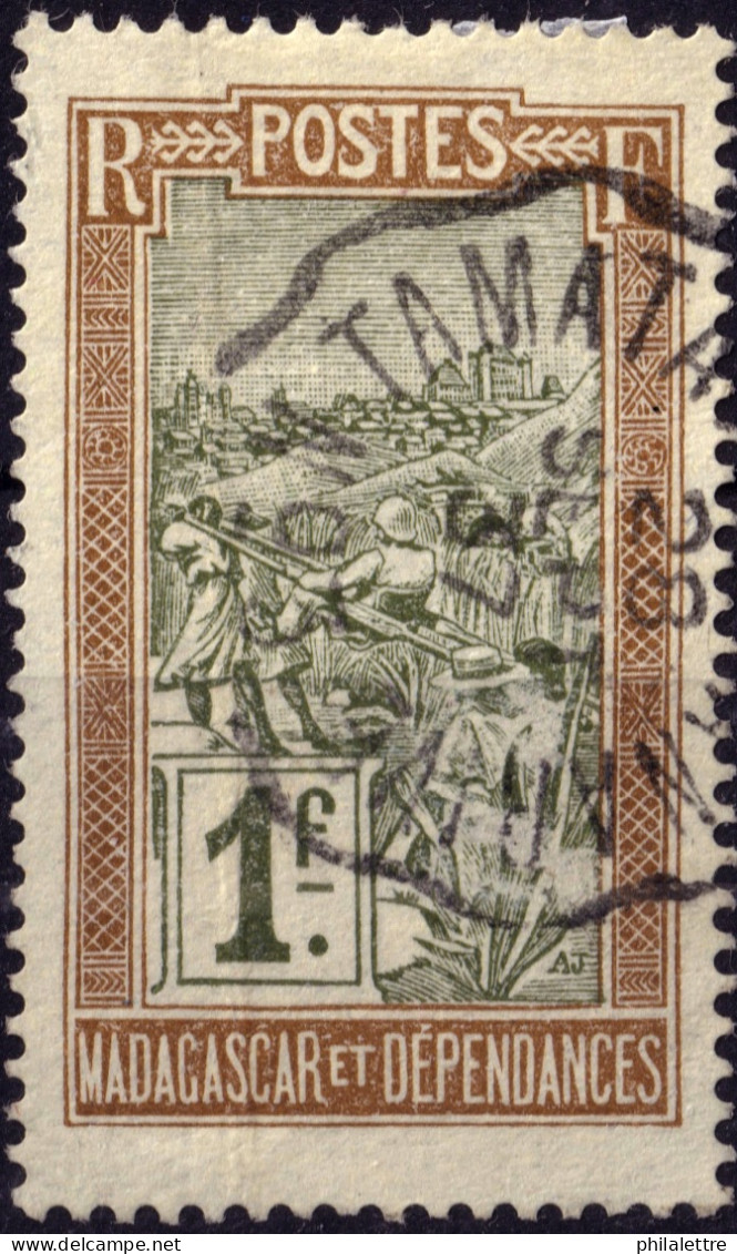 MADAGASCAR - 1937 - TàD Convoyeur "TAMATAVE À TANANARIVE / N°3" Sur Yv.108 1fr Brun Clair & Olibe - TB - Gebruikt