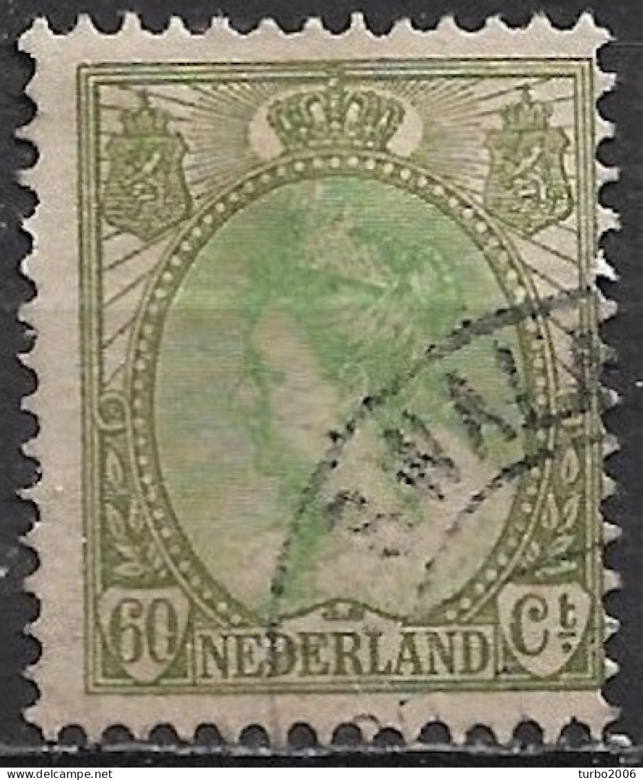 Afwijking Open 0 In 60 Linksonder In 1899 Koningin Wilhelmina 60 Cent Groen / Lichtgroen NVPH 76 - Plaatfouten En Curiosa