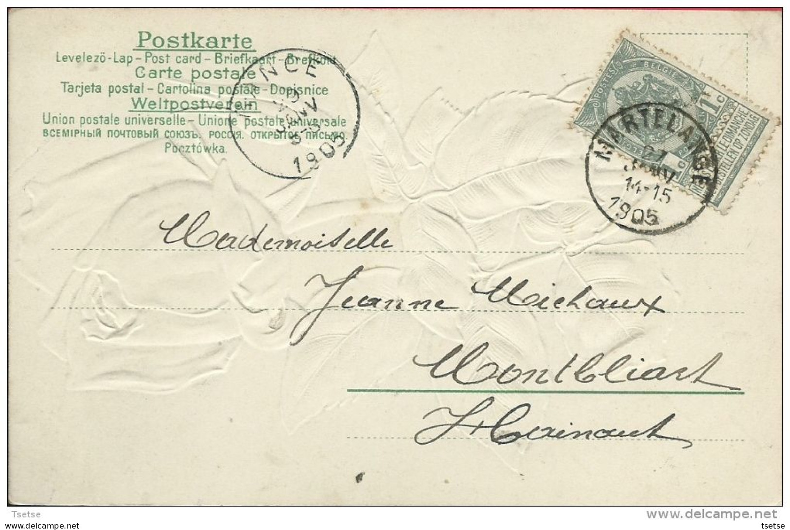 Beaumont - Souvenir De ... - Jolie Fantaisie En Relief -1905 ( Voir Verso ) - Beaumont