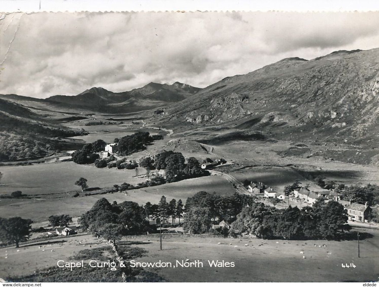 Real Photo Capel Curig And Snowdon  Size 10/15 Cms  P. Used 1958 - Caernarvonshire
