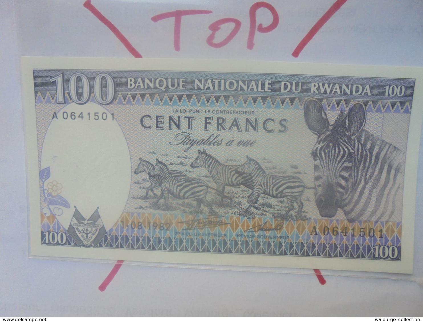 RWANDA 100 Francs 1982 Neuf (B.29) - Rwanda