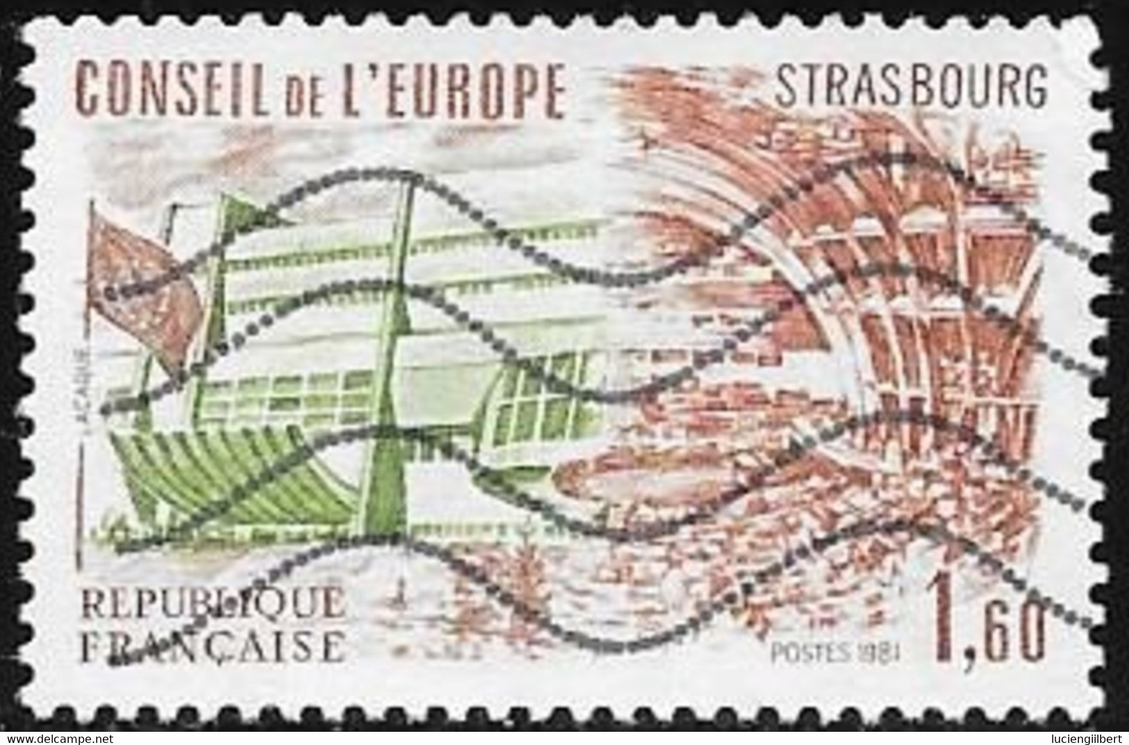 TIMBRE  SERVICE  N° 66   -  CONSEIL DE L'EUROPE STRASBOURG  -  OBLITERE  -  1981 - Used