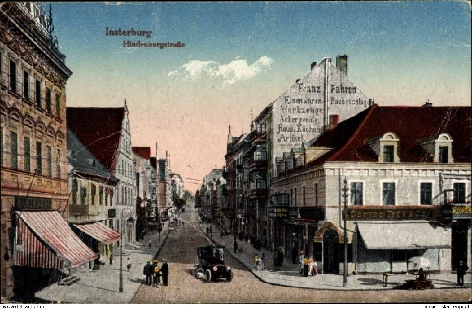 CPA Tschernjachowsk Insterburg Ostpreußen, Hindenburgstraße, Eisenwaren Franz Fahron - Ostpreussen