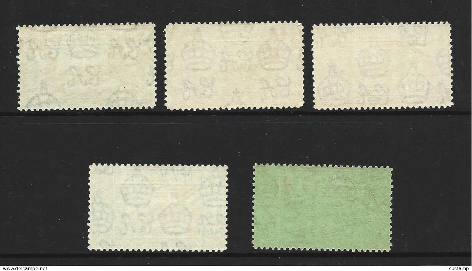 New Hebrides British 1938 Lopevi Island Gold Currency Postage Due Set Of 5 Fresh Colours MLH - Ungebraucht